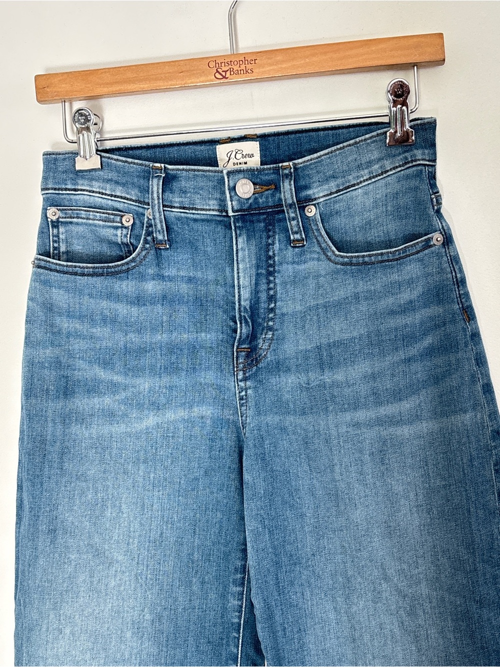 J Crew Slim Wide Leg Jeans Size 27 Petite Inseam 23 inches - Picture 8 of 16